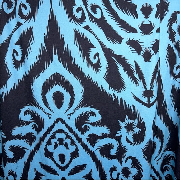 XXL Jamby Style Blue Black Maxi Skirt Geometric Boho Bohemian Tribal Stretch - Picture 10 of 14